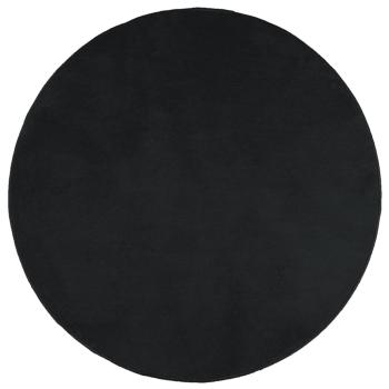 Teppich OVIEDO Kurzflor Schwarz Ø 160 cm