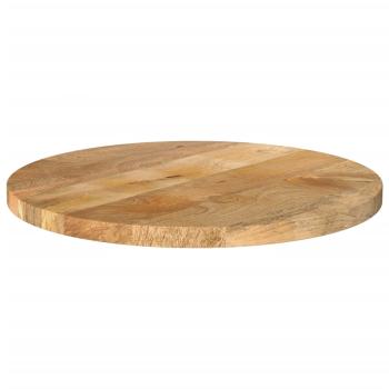 Tischplatte Ø 40x3,8 cm Rund Massivholz Mango