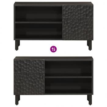 TV-Schrank Schwarz 80x31x46 cm Massivholz Mango