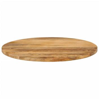Tischplatte Ø 90x3,8 cm Rund Massivholz Mango