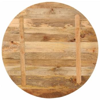 Tischplatte Ø 90x3,8 cm Rund Massivholz Mango