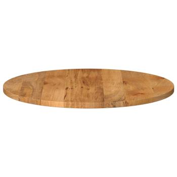 Tischplatte Ø 90x3,8 cm Rund Massivholz Mango