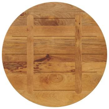 Tischplatte Ø 90x3,8 cm Rund Massivholz Mango