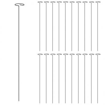 Pflanzenstützen 20 Stk. Dunkelgrün 61 cm Stahl