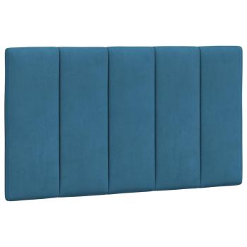 Bettgestell mit LED-Leuchten Blau 80x200 cm Samt