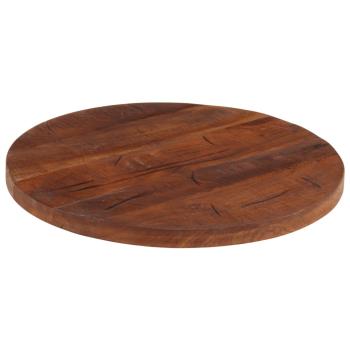 Tischplatte Ø 50x3,8 cm Rund Altholz Massiv