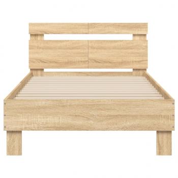 Bettgestell mit Kopfteil Sonoma-Eiche 100x200 cm Holzwerkstoff