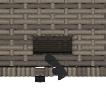 Gartensofa 2-Sitzer mit Kissen Grau Poly Rattan