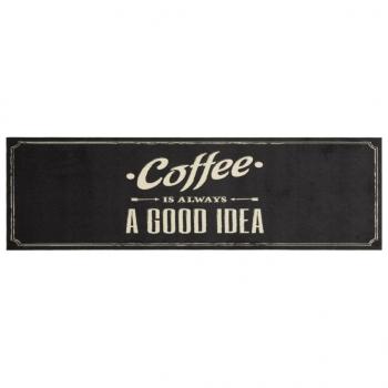 Küchenteppich Waschbar Kaffee 45x150 cm Samt