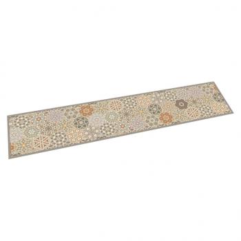ARDEBO.de - Küchenteppich Waschbar Hexagon Pastell 60x300 cm Samt