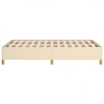 Bettgestell Creme 120x190 cm Stoff