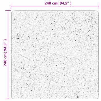 Teppich OVIEDO Kurzflor Schwarz 240x240 cm