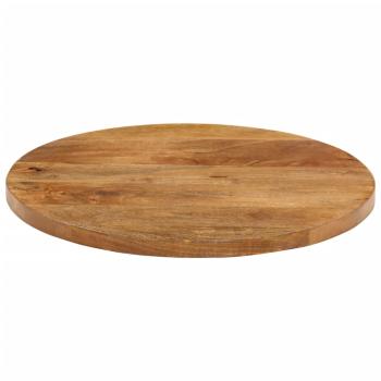 Tischplatte Ø 40x2,5 cm Rund Massivholz Mango