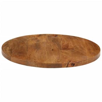 Tischplatte Ø 40x2,5 cm Rund Massivholz Mango