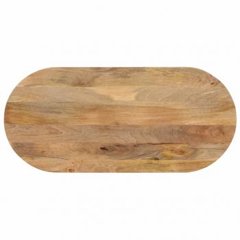 ARDEBO.de - Tischplatte 140x50x2,5 cm Oval Massivholz Mango
