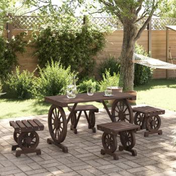 ARDEBO.de - 5-tlg. Garten-Essgruppe Massivholz Tanne