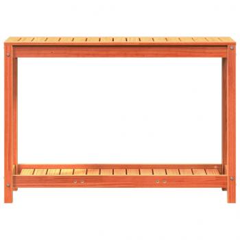 Pflanztisch mit Ablage Wachsbraun 108x35x75cm Massivholz Kiefer
