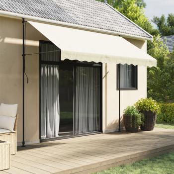 ARDEBO.de - Markise Einziehbar Creme 300x150 cm Stoff und Stahl