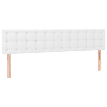 Boxspringbett mit Matratze & LED Weiß 120x190 cm Kunstleder