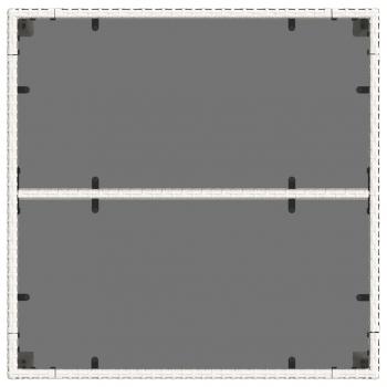 Gartentisch mit Glasplatte Weiß 90x90x75 cm Poly Rattan
