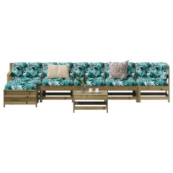ARDEBO.de - 7-tlg. Garten-Lounge-Set Kiefernholz Imprägniert