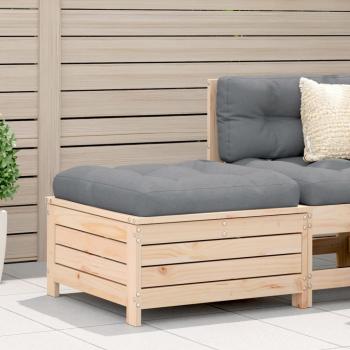 ARDEBO.de - Gartenhocker mit Kissen Massivholz Kiefer