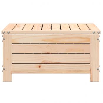 Gartenhocker mit Kissen Massivholz Kiefer