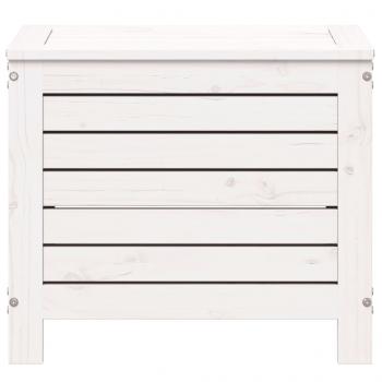Gartenhocker Weiß 62x31,5x52 cm Massivholz Kiefer