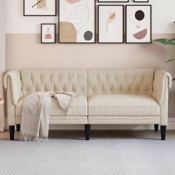 ARDEBO.de - 2-Sitzer-Sofa Chesterfield Leinen