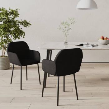 ARDEBO.de - Esszimmerstühle 2 Stk. Schwarz Samt