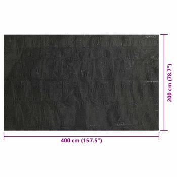 Poolabdeckung Schwarz 400×200 cm PE