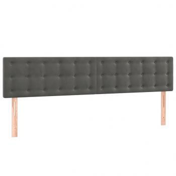Boxspringbett mit Matratze & LED Dunkelgrau 120x190 cm Samt