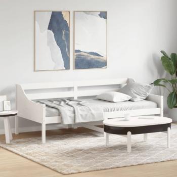 Tagesbett ohne Matratze Weiß 80x200 cm Massivholz Kiefer