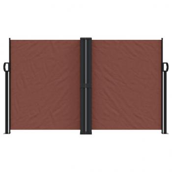 Seitenmarkise Ausziehbar Braun 140x1200 cm