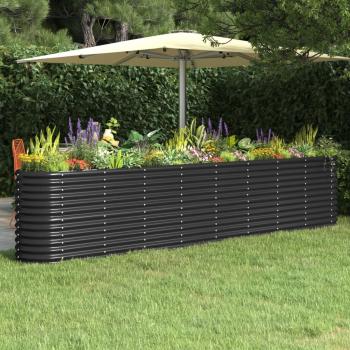 ARDEBO.de - Hochbeet Pulverbeschichteter Stahl 332x40x68 cm Anthrazit