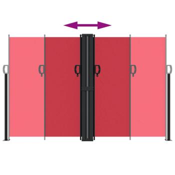 Seitenmarkise Ausziehbar Rot 160x1200 cm