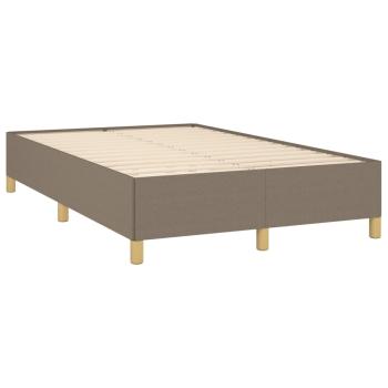 Boxspringbett mit Matratze & LED Taupe 120x190 cm Stoff