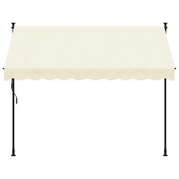Markise Einziehbar Creme 250x150 cm Stoff und Stahl