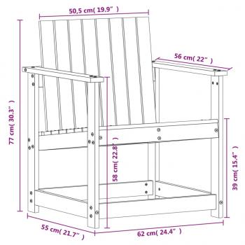 3-tlg. Garten-Lounge-Set Massivholz Douglasie