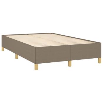 Boxspringbett mit Matratze & LED Taupe 120x190 cm Stoff