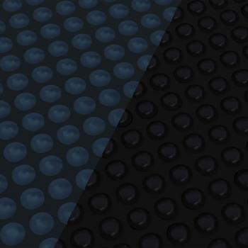 Treibende Pool-Solarplane PE 488x244 cm Schwarz und Blau
