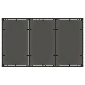 Gartentisch mit Glasplatte Schwarz 150x90x75 cm Poly Rattan