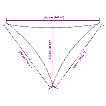 Sonnensegel Oxford-Gewebe Dreieckig 3x4x5 m Creme