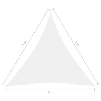 Sonnensegel Oxford-Gewebe Dreieckig 3x3x3 m Weiß