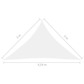 Sonnensegel Oxford-Gewebe Dreieckig 3x3x4,24 m Weiß
