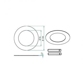 Brumberg Reduzierring 150 mm, weiß (81014070)