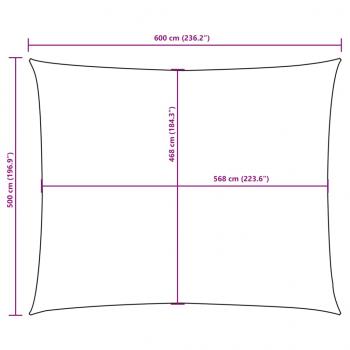Sonnensegel Oxford-Gewebe Rechteckig 5x6 m Dunkelgrün