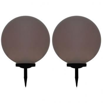 ARDEBO.de - Außen-Solarlampen 2 Stk. LED Kugel 50 cm RGB