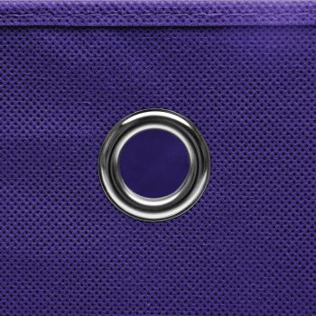  Aufbewahrungsboxen mit Deckeln 4 Stk. Lila 32x32x32 cm Stoff
