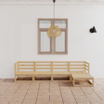 ARDEBO.de - 5-tlg. Garten-Lounge-Set Massivholz Kiefer